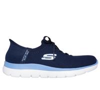 Skechers Slip-ins: Summits - New Daily Chaussures Moyen Width en Bleu Marine/Bleu, Pointure 39.5, Vegan, Lavable en machine