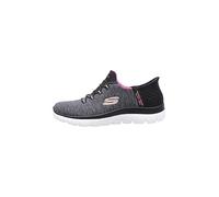 Skechers Slip-INS Summits Noir Baskets Basses ET Plates Mujer, 38.5 EU