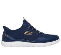 Skechers Slip-ins: Summits -Top Rate Chaussures Moyen Width en Bleu Marine/Jaune, Pointure 39.5, Vegan, Lavable en machine