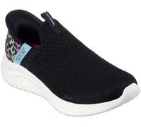 Skechers Girls Glisser sur, Black Mesh/Multi Trim, 43 EU