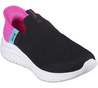 Skechers Ultra Flex 3.0 Fresh Time Sneakers, Black Mesh/Pink Trim, 30 EU