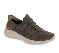 Skechers Slip-ins Ultra Flex 3.0 Right Away Baskets avec mousse à mémoire de forme refroidie à l'air pour homme, vert olive, 8 UK Wide