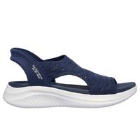 Skechers Femme Ultra Flex 3.0-Sun Warmth Hands Free Slip-ins Sandale, Bleu Marine, 38 EU