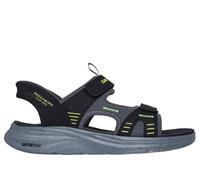 Skechers Slip-ins: Vapor Foam Sandal - Korro Chaussures Moyen Width en Noir/Vert-Lime, Pointure 46, Lavable en machine