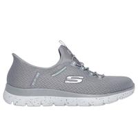 Skechers Slip-ins Waterproof: Summits - Best Choice Chaussures Moyen Width en Gris/Aqua, Pointure 36, Vegan