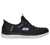 Skechers Slip-ins Waterproof: Summits - Best Choice Chaussures Wide Width en Noir/Bleu Clair, Pointure 38 Wide, Vegan