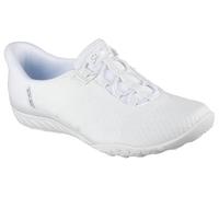 Skechers Slip Mains Libres pour Femme Breathe Easy Knitty Waves, Blanc, 39 EU