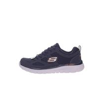 Skechers Burns Agoura Baskets de course en matériau synthétique pour homme, Bleu marine/orange., 46 EU