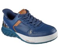Skechers Snoop Sizzle Toke Baskets à Enfiler pour Homme, Cuir Bleu Marine, 42 EU