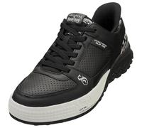 Skechers Snoop Sizzle Toke Baskets à Enfiler pour Homme, Cuir Noir, 44 EU
