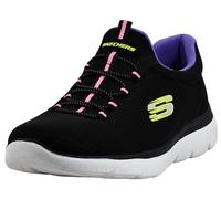Skechers Sommets Basket Femme, Noir Violet, 38.5 EU Large