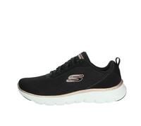 Skechers Femme Flex Appeal 5.0, Maille Noire et Bordure Or Rose, 43 EU