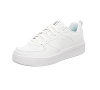 Skechers - Sport Court 92-149763WHT - Couleur: Blanc - Taille: 38.5 EU, Bordure en Cuir Blanc, 5.5 UK