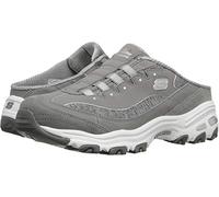 Skechers Sport D'Lites Slip-on Mule Sneaker, White silver, 35 EU
