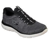 Skechers Sport Hommes SUMMITS FORTON Baskets Large Fit Noir/Blanc