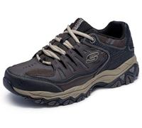 Skechers Baskets à lacets Afterburn Homme semelle à mémoire de forme Marron/Taupe Taille 16 4E US