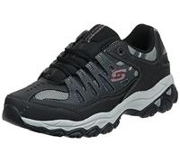 Skechers Sport Men's Afterburn Memory Foam Lace-Up Sneaker, Charcoal/Black, 12 4E US