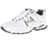 Skechers Sport Men's Vigor 2.0 Serpentine Memory Foam Sneaker,White/Charcoal,9 M US
