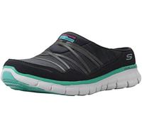 Skechers Sport Women's Air Streamer Slip-On Mule, Charcoal Aqua, 7.5