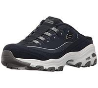 Skechers D'Lites Mules de sport à enfiler pour femme, bleu marine/blanc, 7 Wide