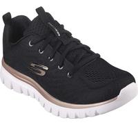 Skechers Sport Womens GRACEFUL GET CONNECTED Baskets Femmes Noir Or, Taille:42 EU