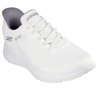 Skechers Squad Chaos-Solid Step Slip-insSneaker pour Homme, Tricot Blanc, 9 UK Wide