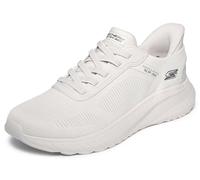 Skechers Squad Chaos-Solid Step Slip-insSneaker pour Homme, Tricot Blanc cassé, 43 EU