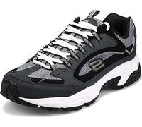 Skechers - Stamine - Nouveau, Stamine - New Homme, Bleu Marine Noir., 45 EU