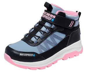 Skechers Storm Blazer Artic Mass Botte Tendance, Black Synthetic/Light Pink Trim, 37 EU