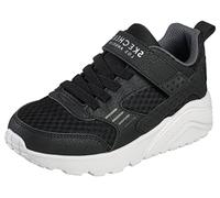 Skechers Street Boys Company, Baskets, Black Synthetic & Textile/White Trim,