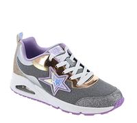 Skechers Street Girls Baskets, Gunmetal Synthetic/Multi Trim, 43 EU