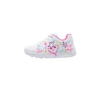 Skechers Street Girls, Baskets, White Synthetic/Neon Multi Trim,