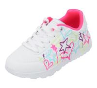 Skechers Baskets Street Girls Uno Lite My Drip Blanc synthétique Finition néon multicolore Taille 37