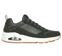 Skechers Street Los Angeles Uno Suited 183004 Olive Sneakers Homme Cuir Daim