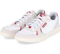 Skechers Streetwear Hommes Baskets NEW WAVE CUP HANCER Blanc Rouge Cuir Synthétique Taille : 42½