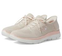 Skechers Summit Baskets à Enfiler Mains Libres pour Femme, NTPK = Naturel/Rose, 38 EU