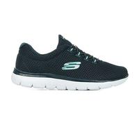 Skechers Espadrilles Femme Summits 12985, bleu marine en mesh, liseré blanc, 38 EU