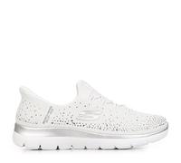 Skechers Slip-ins: Summits - Brilliant Shine Chaussures Moyen Width en Blanc/Argent, Pointure 39, Vegan