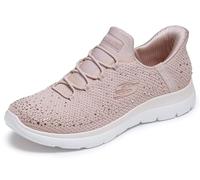 Skechers Baskets à enfiler Femme Summits-Brilliant Shine – Vegan, largeur moyenne, Mauve Clair 38