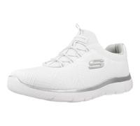 Skechers Baskets femme Summits Lite – maille blanche, garniture gris argenté – 39 EU