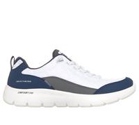 Skechers Summits Contour Foam - Cozy Fit Chaussures Moyen Width en Blanc/Bleu Marine, Pointure 40, Lavable en machine