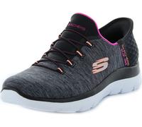 SKECHERS SUMMITS-DAZZLING HAZE 149937 BKMT Baskets Slip in Femme noir, Taille:39 EU