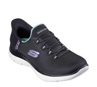 Skechers Summits Diamond Dream Baskets pour femme, Noir/turquoise, 39.5 EU