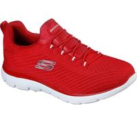 Skechers Baskets Summits Fast Attraction pour Femme, Bordure Blanche en Maille Rouge, 41