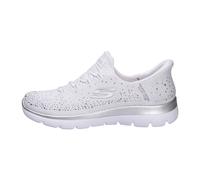 Skechers Chaussures femme Summits Brilliant Shine Hands Free Slip-ins – Blanc argenté 43 EU