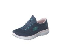 SKECHERS Summits-Fun Évasé Baskets Femmes Bleu Végétalien 150113 NVMT