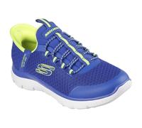 Skechers Summits High Range Slip-Ins, Basket, Blue/Lime,