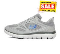 Skechers Summits Hommes Mémoire Mousse Fitness Workout Course Gym Baskets Gris