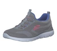 Skechers Femme New Summits Nouvelle Nature, Gris Tricot Rose Fluo Bordure Violet, 36 EU