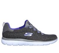Skechers Summits - Quick Getaway Chaussures Moyen Width en Gris Anthracite/Violet, Pointure 37